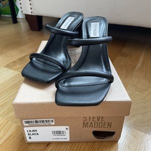 Steve Madden Lilah Black Block Heels